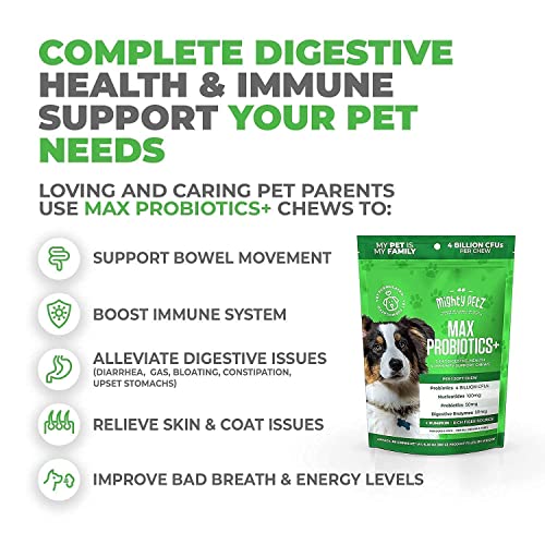 Mighty Petz Max Cranberry For Dogs Uti Treatment Max 5-In-1 Probiotics For Dogs Bundle #TOP2