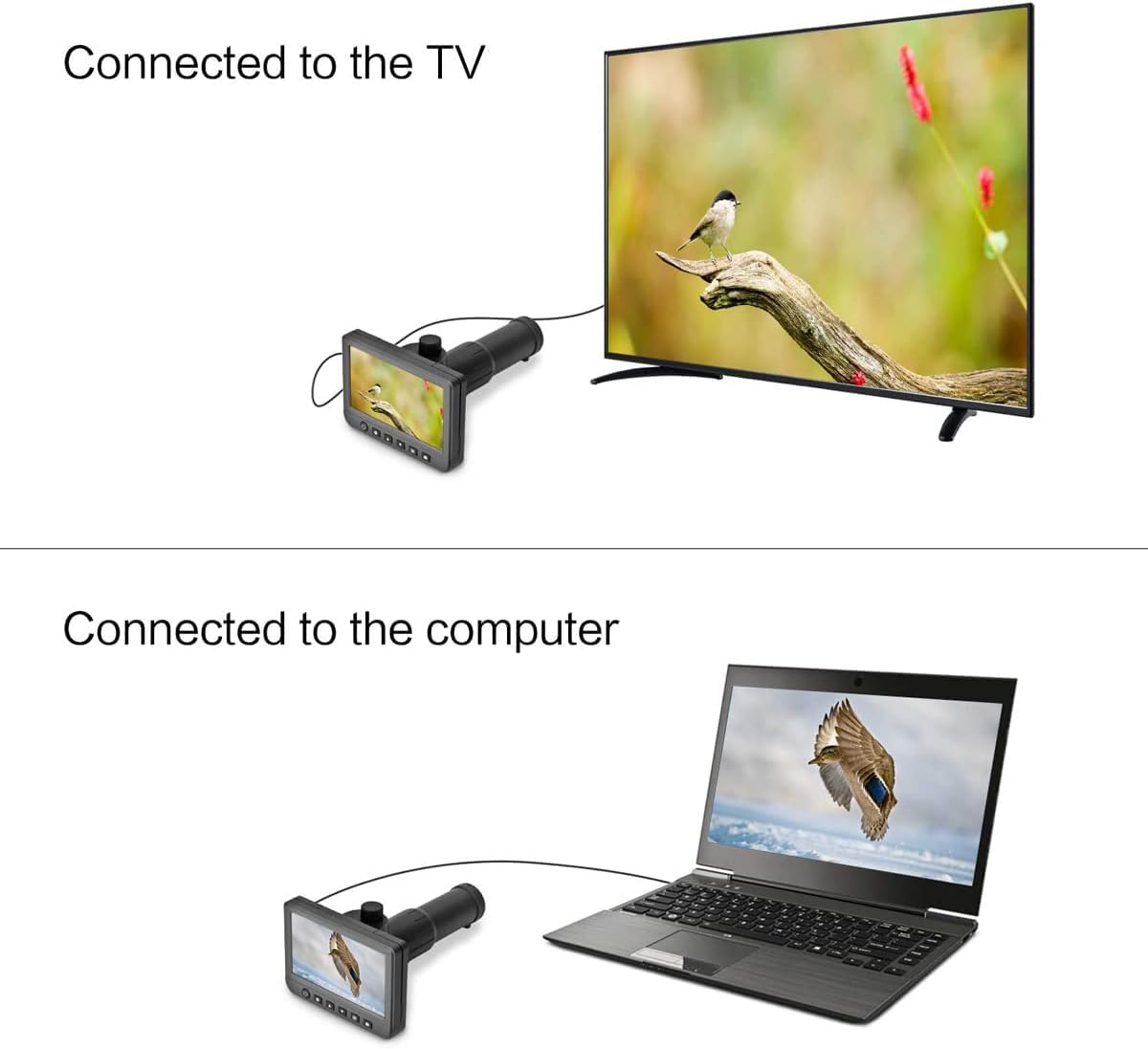 COYEUX Monocoli digitali 50x, monocoli con Ampio Schermo Rotante LCD da 5 Pollici, con Foto Video HD Pixel 1080P da 1400 W, per Birdwatching, Partite di Calcio
