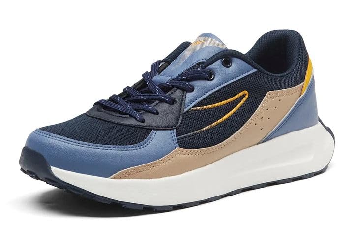 Image of Campus Cable Men's Sneakers | Lightweight Casual & Sports Shoes for Men | Breathable Mesh Upper, Bubble Yoga Max Cushion Insole, EVA + TPR Anti-Slip Sole | Lace-Up Walking Sneakers