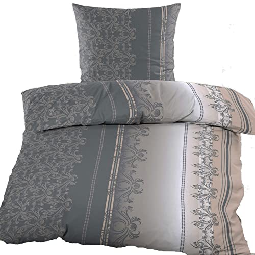 KH-Haushaltshandel Biber Winter Bettwäsche 135x200 + 80x80 cm, 100%...