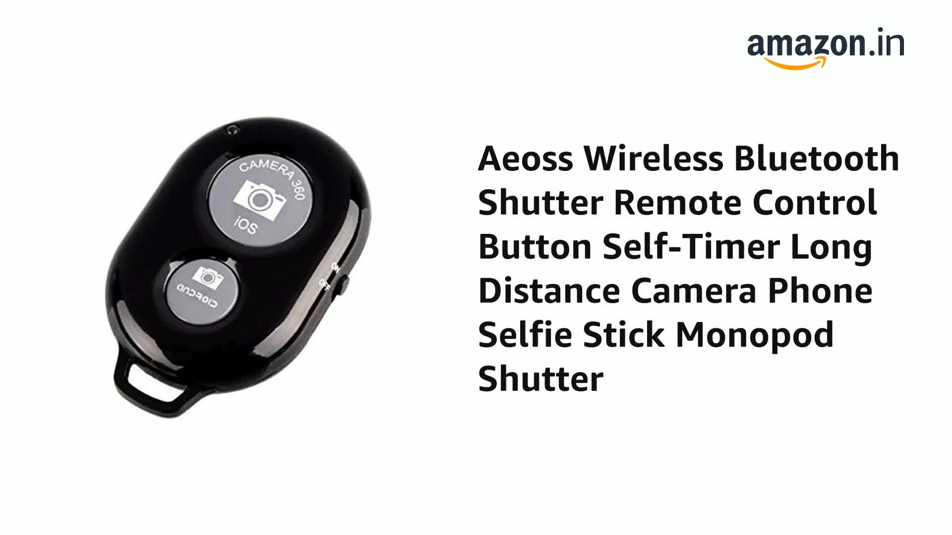 Aeoss Wireless Bluetooth Shutter Remote Control Button Self-Timer Long  Distance Camera Phone Selfie Stick Monopod Shutter : Amazon.in: Electronics