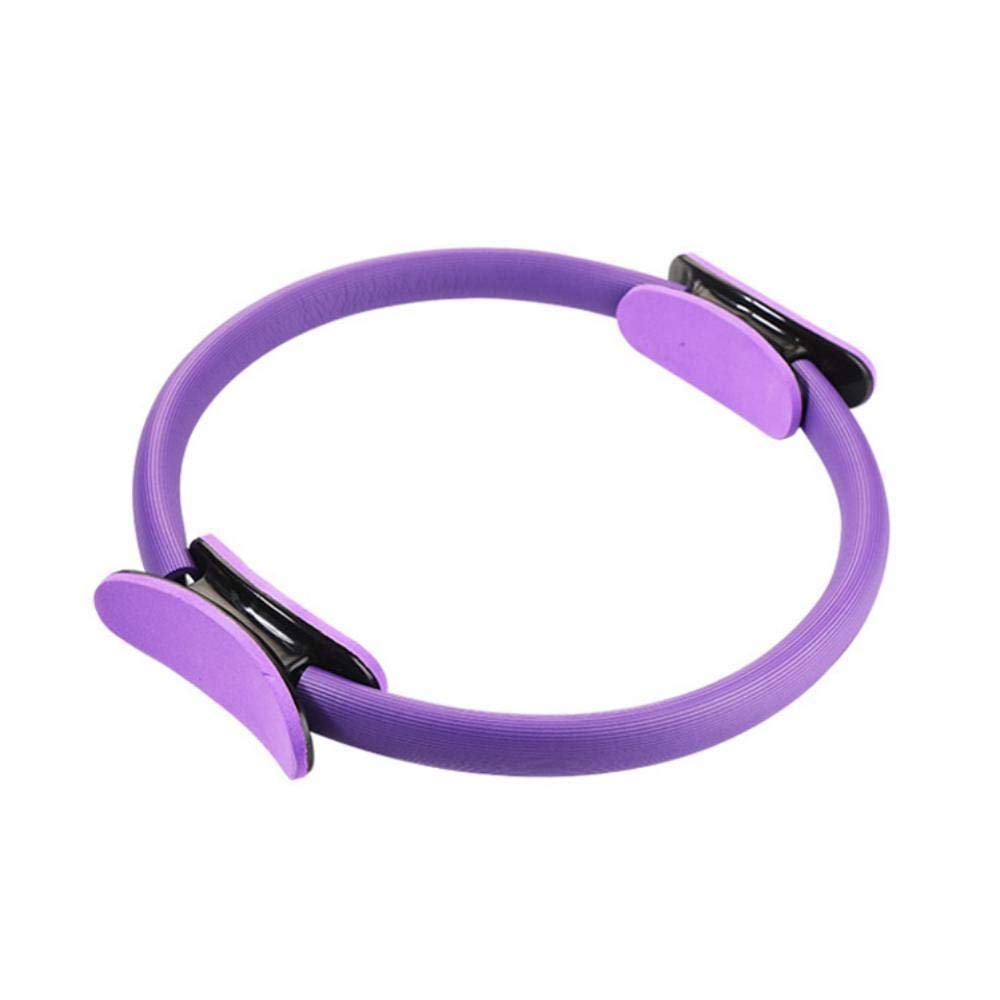anillo de yoga, Aro de yoga y pilates doble agarre for ejercitar los músculos, círculo irrompible, entrenador fitness for tonificar muslos piernas(Purple)