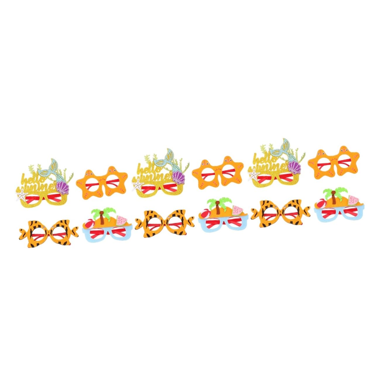 Amosfun 12pezzi Decorativi Hawaii Per Accessori Per Prop Divertenti Per Estivi e Celebrazioni Bacianti e
