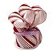 Candy Cane Wired Christmas Ribbon - 2 1/2" x 10 Yards, Red White Peppermint, Holiday, Garland, Gifts, Wrapping, Wreaths, Bows