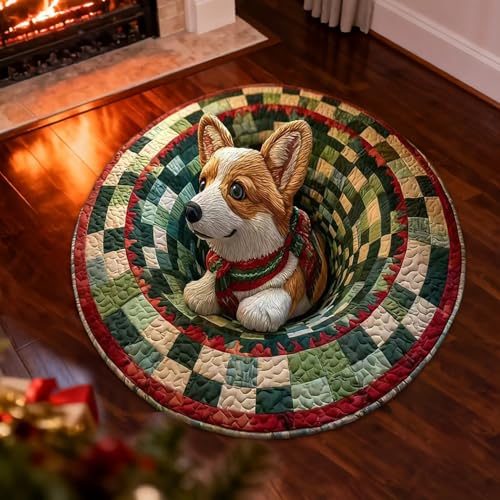 Tapis de Noël 3D antidérapant lavable avec impression haute définition pour maison - 4
