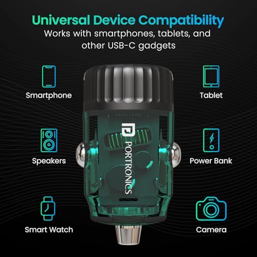 Portronics Car Power View 36W Dual Port Car Charger Black - Image 5