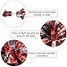 Hooshing 2PCS Red and Black and Silver Pom Poms Cheerleading Professional Cheerleader Pom Poms for Cheer Squad Team Sports Performance Training