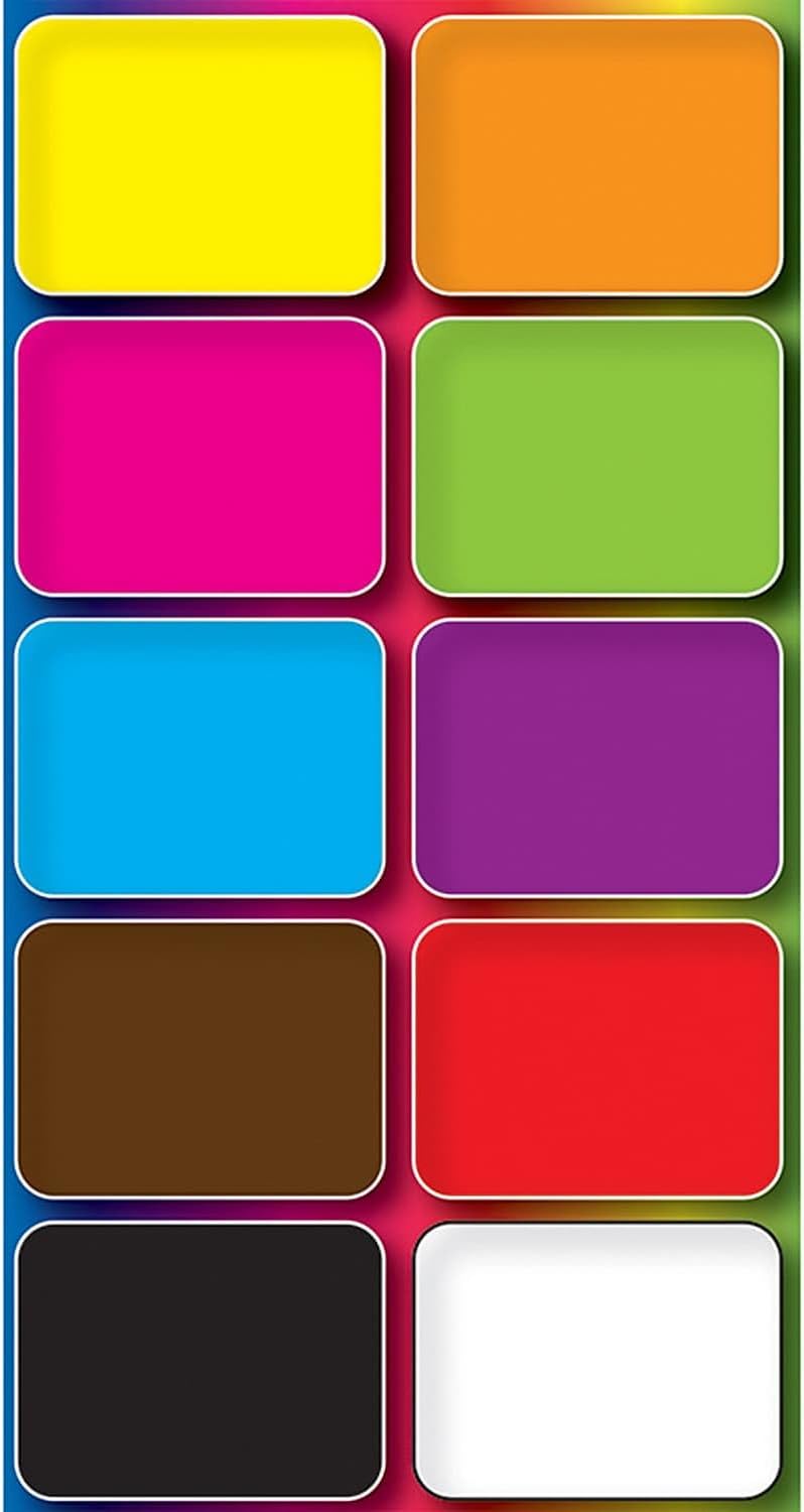 Ashley Productions Non-Magnetic Mini Whiteboard Erasers, Assorted, 10 Per Pack, 3 Packs