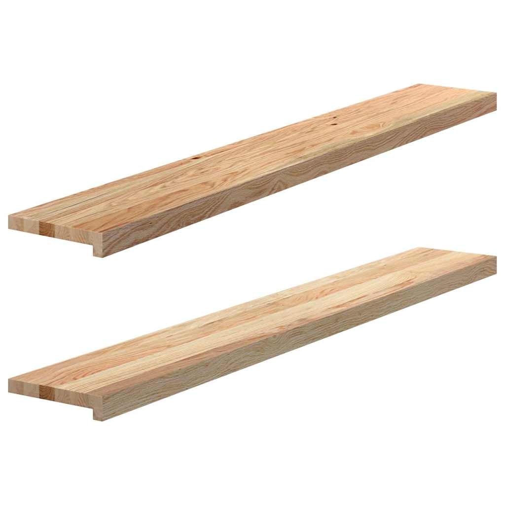 vidaXL Davanzali 2 pz Non Trattati 140x20x2cm Legno Massello di Rovere, Bordo della Finestra, davanzale della Finestra in Quercia, davanzale in Legno