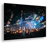 Sur le format Times Square : 100 x 70 cm comme toile sur toile, motif monté sur cadre en bois véritable, impression numérique de qualité supérieure, pas d'affiche ou d'affiche.