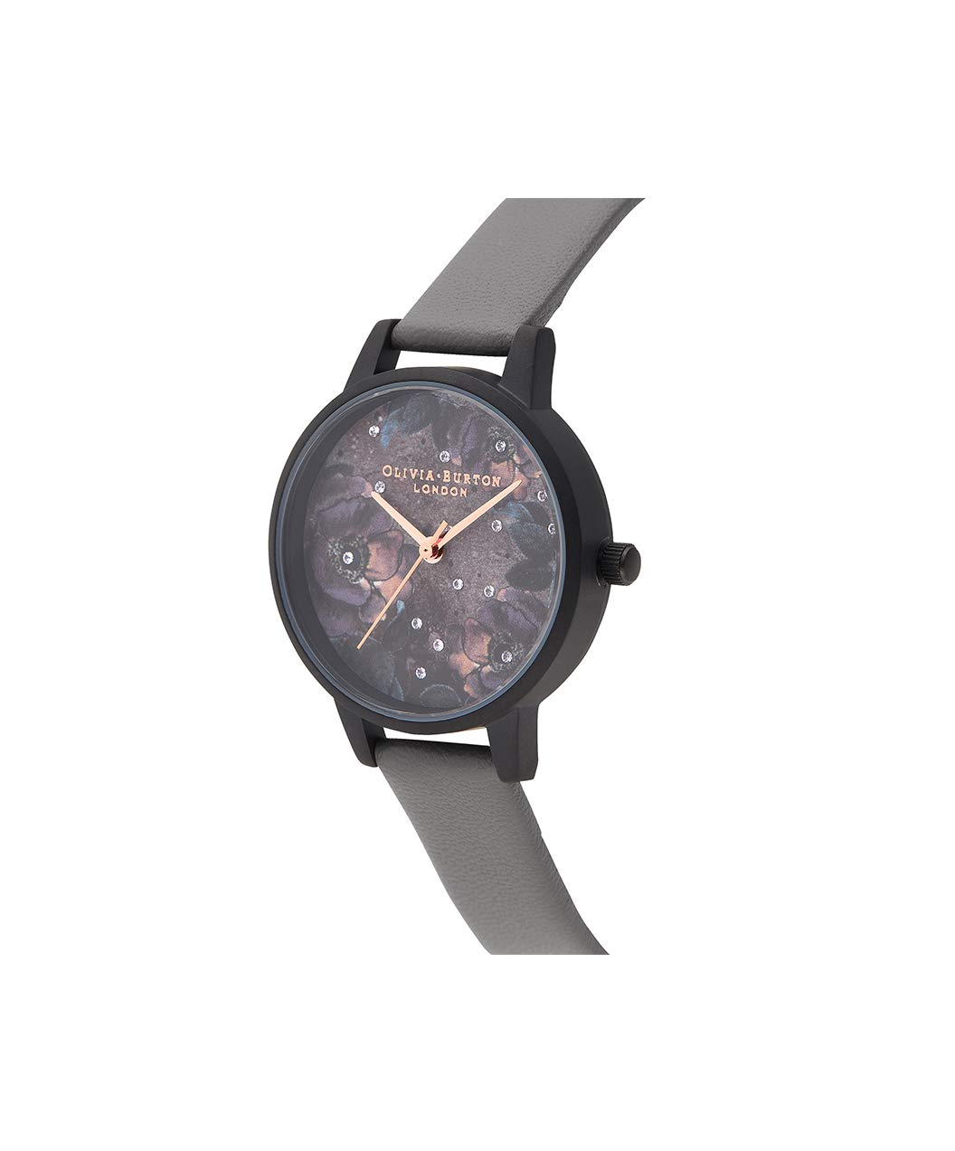 Olivia Burton Orologio Analogico al Quarzo da Donna Collezione CELESTIAL con Cinturino in Pelle Eco-Compatibile Grigio - OB16AD50
