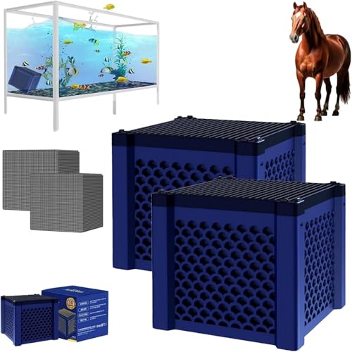 2pcs Cubic Water Trough Filter for Honeycomb Charcoal Activated Carbon Media, Suitable for Fish Tanks, Ponds, Livestock Tanks & Aquarium Purifiers