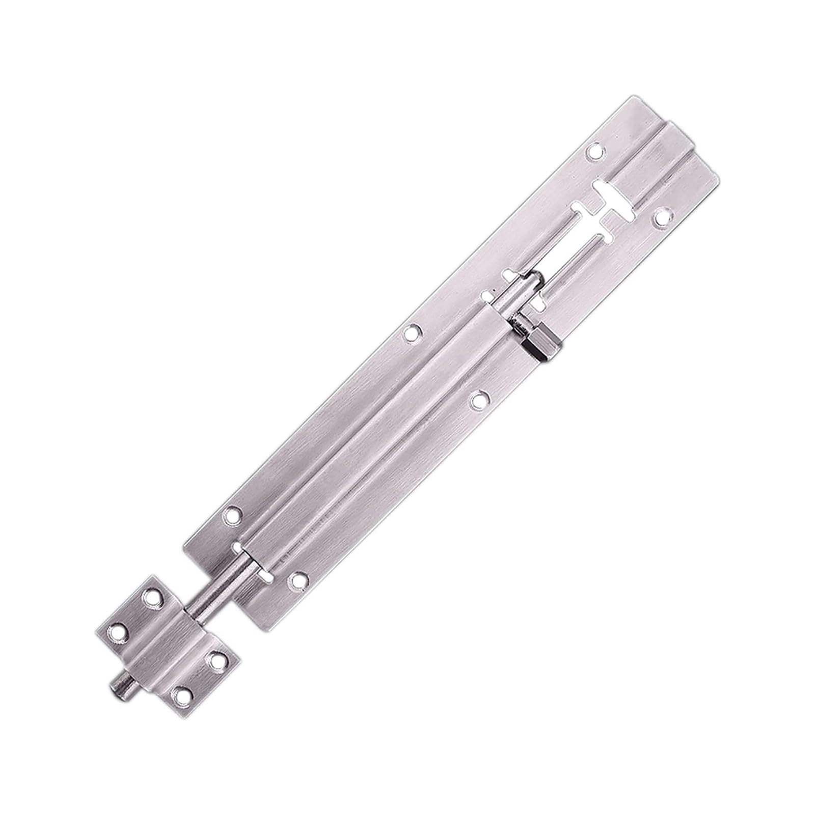 Door Lock Bolt, Slide Gate Latch Bolt Sliding Barrel Lock Stainless Steel Multiple Sizes(8 inches)