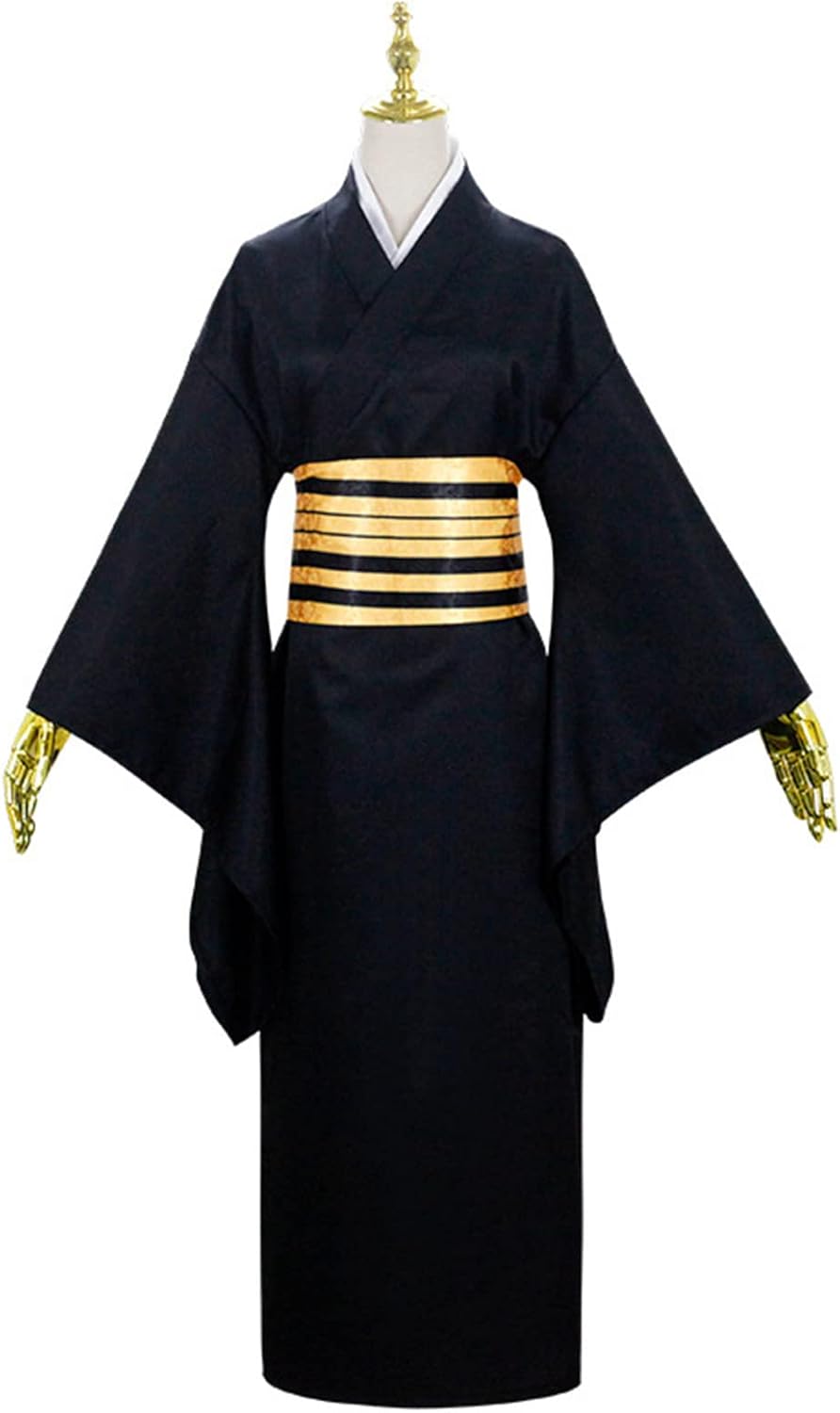 AwwwCos Cosplay Costume for Women Black Kimono Dress Halloween Carnival Outfits