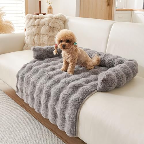 kuchenuten Hundebett Flauschig, Katzenbett, Hundedecke Sofa mit Rand, Waschbar Haustierbett, Hundebetten rutschfest, Katzensofa Katzennest für Katze...