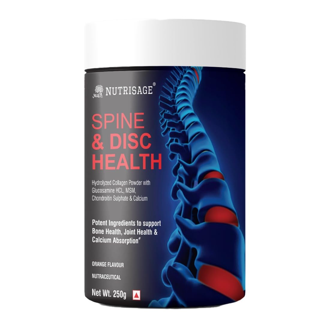 Nutrisage Spine & Disc Health Powder I 20-in-1 powerful ingredients I Back Pain and Neck Pain Support for Disc Bulge, Hern... - Review, Price and Buying Guide