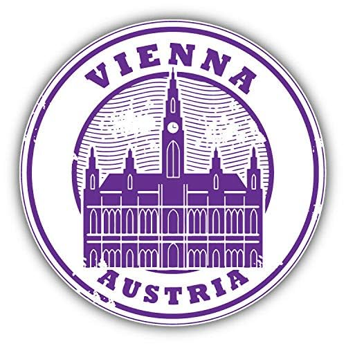 Vienna City Austria Grunge Rubber Stamp Round Metal 0.75" Lapel Pin Hat Shirt Pin Tie Tack Pinback3