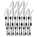 Party Essentials 40 Piece Hard Plastic Serving Utensils Kit, Black