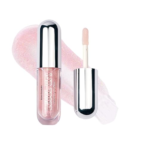 Miniatura 1 de Kara Beauty Brillo de labios nutritivo de nivel brillo labial con aroma de melón de azúcar vegano de alto brillo con ácido hylalurónico, aceite de
