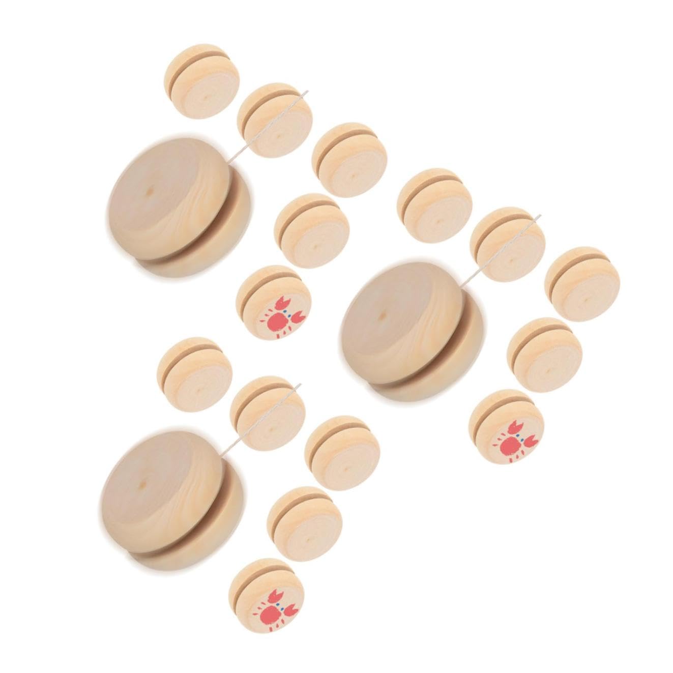 BESPORTBLE 30 Palle Reattive in Legno da Dipingere Giocattolo DIY per Materiale Sicuro e Durevole per Feste e Attività Creative Sviluppo Coordinazione e Abilità Motorie