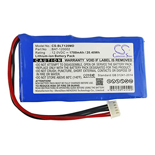 Cameron Sino New Replacement Battery Fit for Biolight BLT-1203A, BLT-1203A Vital Signs Monitor(1700mAh / 20.40Wh)