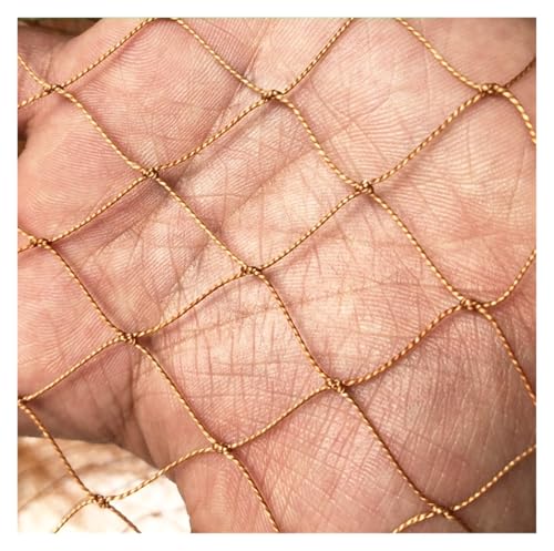 Red de nailon marrón para pájaros de 2 cm para protección de jardín, malla antipájaros para frutas y verduras, 2 m x 10 m, protección para aves de corral, duradera y red de jardín