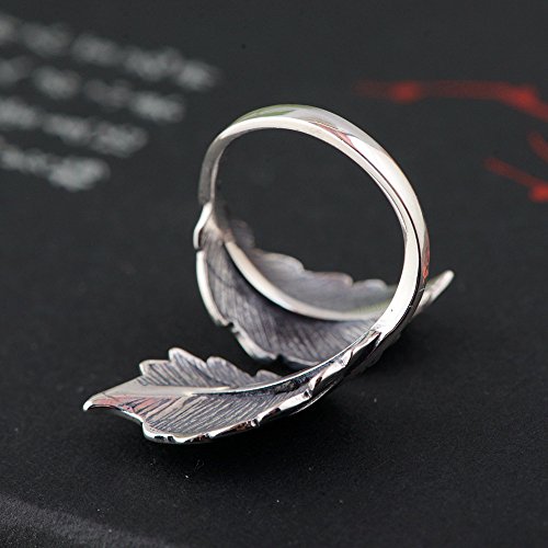 Balamora 925 Sterling Silver Rings For Women Girls Eucalyptus Leaves Open Ring Jewelry Adjustable #TOP5