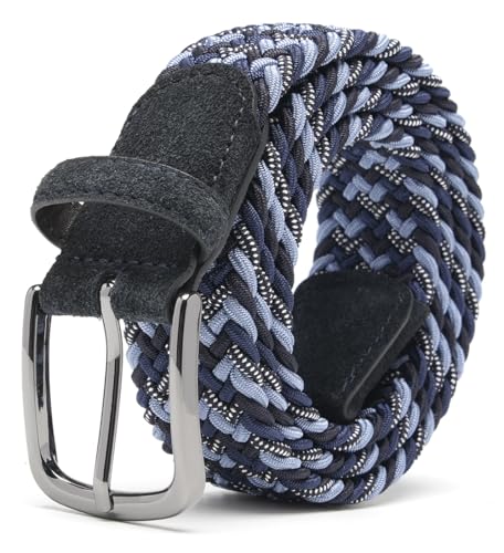 Image of Fabio Valenti Canvas Elastic Fabric Woven Stretch Braided Belts for Men Women Junior with Multicolored /Full Sizes