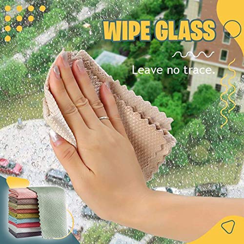 QKFON Visschaal Reinigingsdoek, 30x40cm Wave Patroon Microvezel Doek Rag Water Absorbeerbare Lint Gratis… - Image 4