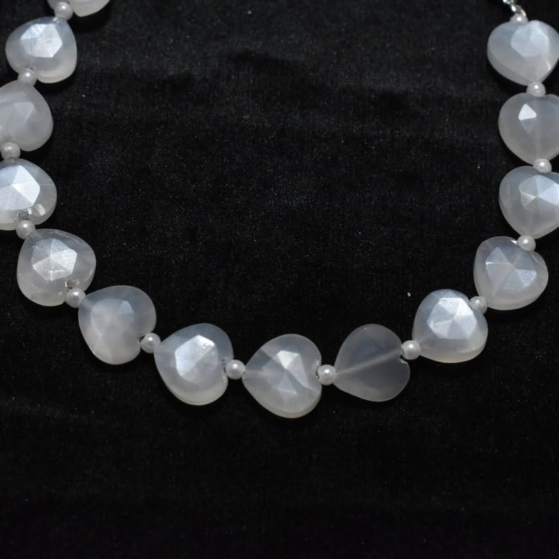 Perles en pierre de lune blanche naturelle 9,5mm pour créer un cadeau de bijoux unique
