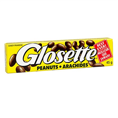 Glosette Chocolate Coating Peanuts 45g Each Pack, Made in Canada (Peanut, 18 Packs)