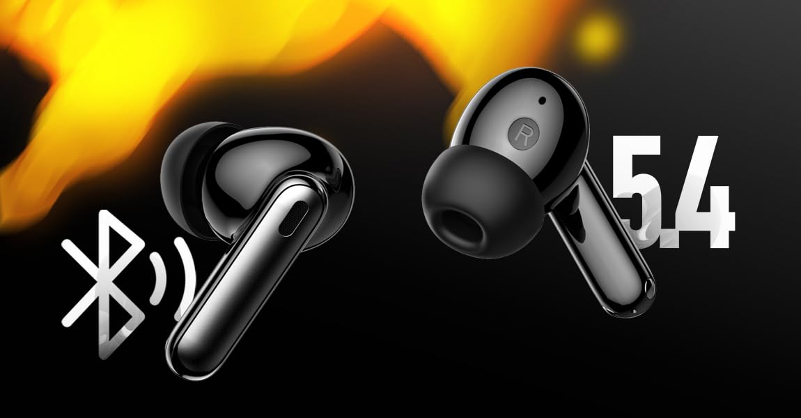 HATOR Hyperpunk Truepods Hybrid ANC - Cuffie in-ear Bluetooth 5.4 con Hybrid Active Noise Cancelling, batteria 25h, modalità di trasparenza, bassa latenza 40ms, IPX4, controllo touch, nero