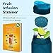 Hydracy Water Bottle with Time Marker -Large 32 oz BPA Free & No Sweat Sleeve -Leak Proof Gym Bottle with Fruit Infuser Strainer & Times to Drink -Ideal for Fitness Sports & Outdoors