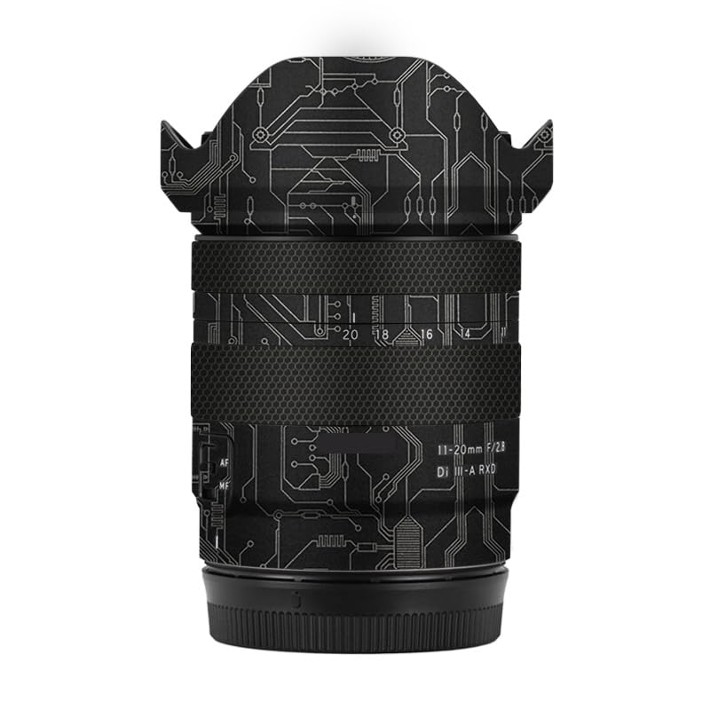 Autocollant Tamron 11-20mm F2.8 Canon RF : film objectif motif circuit titane