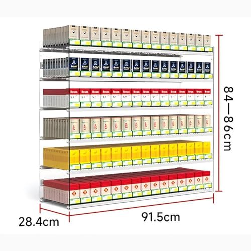 Escaparate de cigarrillos con actuadores automáticos y estante acrílico rectangular de pared 3
