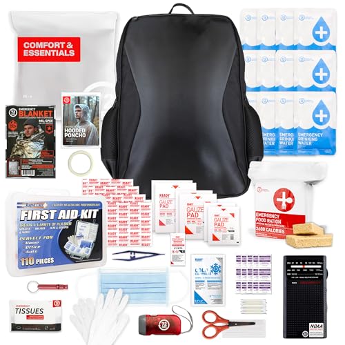 Earthquake Kit - 72 HRS Essential Emergency Survival Kit, Heavy Duty 72 Hour Bug Out Bag Survival...