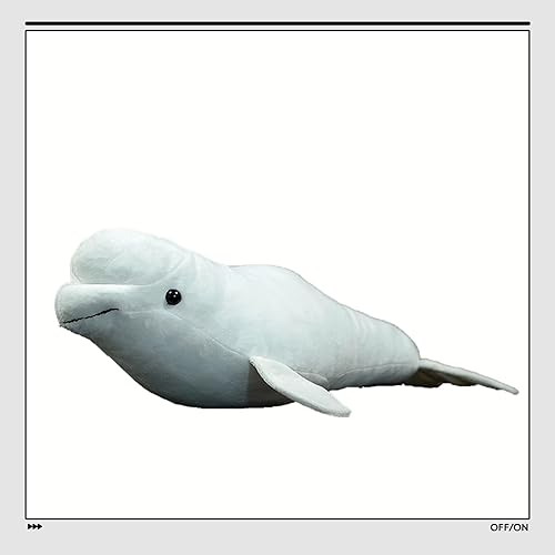 Miniatura 2 de BABY FRANKIEZHOU Beluga - Juguete de peluche de 15 pulgadas, lindo y suave y esponjoso, figura de peluche de animales marinos, cojín de almohada