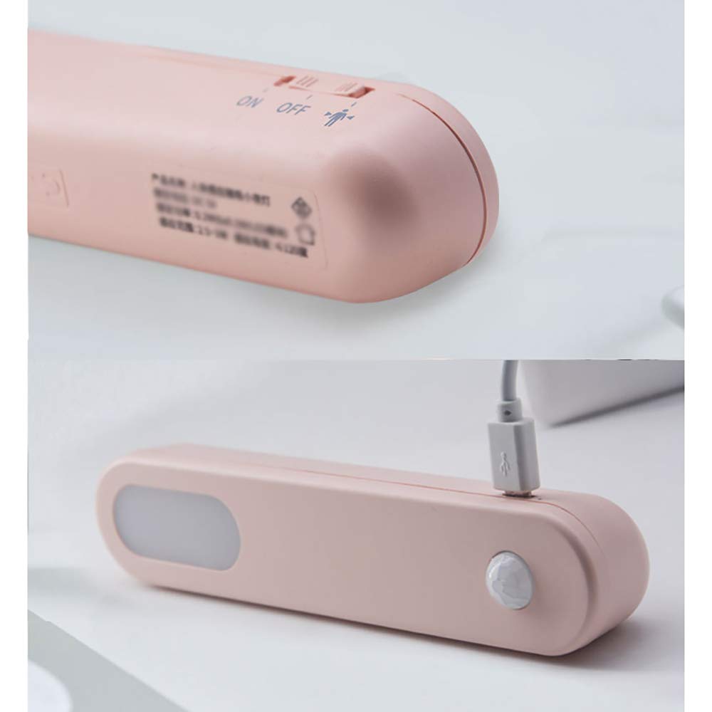 Sensore di Luce, la Luce di Notte Portable LED, 1.2W luminosità, della Temperatura 2800K a Colori, USB, 2 modalità di Illuminazione, Magnetico, Risparmio energetico (3 Pack),Rosa