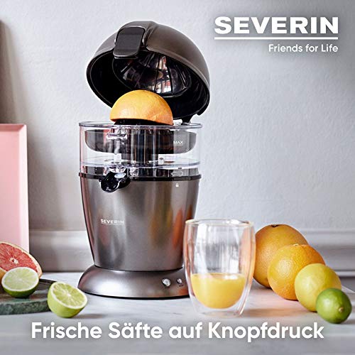 SEVERIN Vollautomatische Zitruspresse, elektrische Saftpresse für hohe Saftausbeute direkt ins Glas, Orangenpresse mit Easy-Clean Konzept… – Ansicht 2