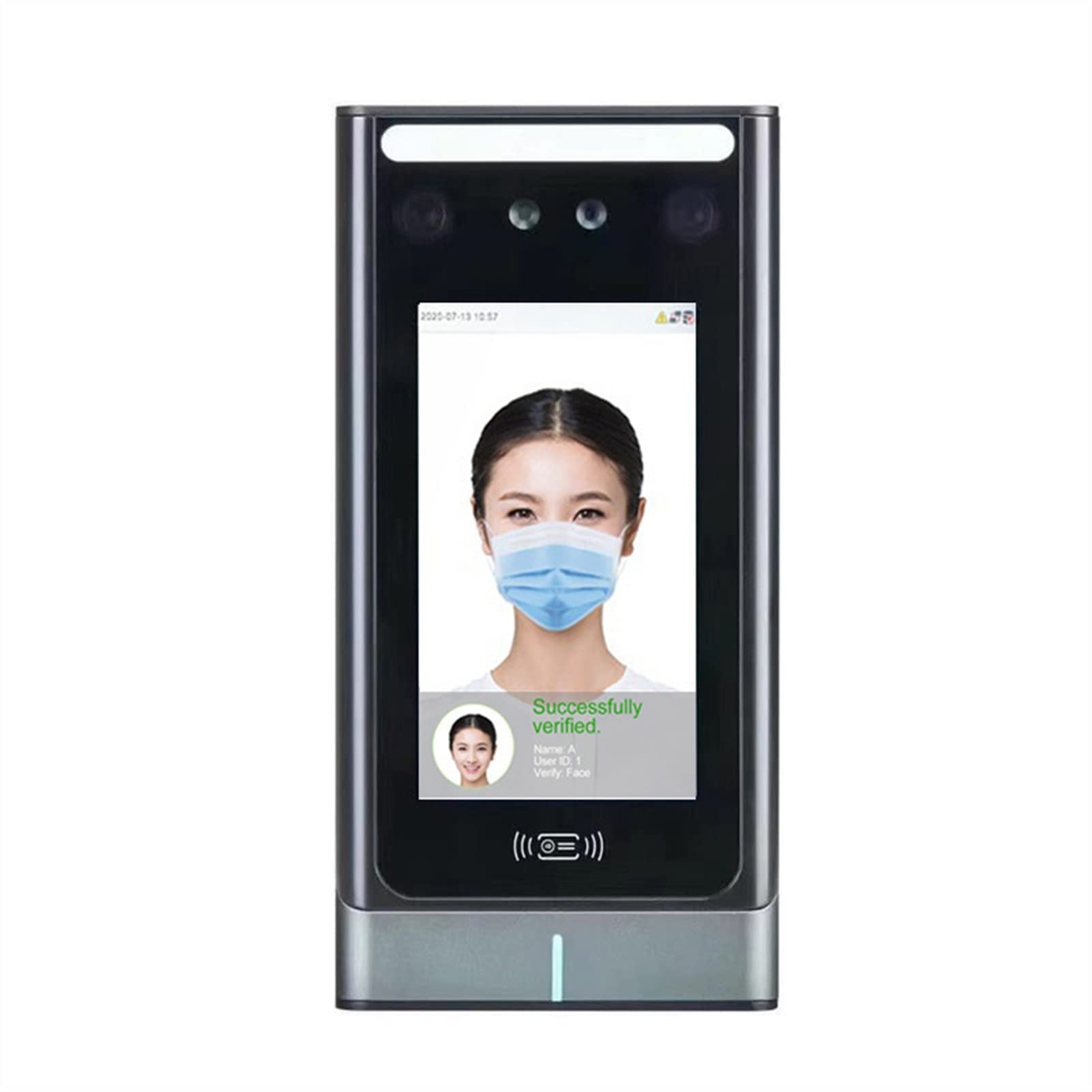 Máquina de Asistencia TCP/IP con luz Visible, reconocimiento Facial de Palma de la Mano, Terminal de Asistencia, Sistema de Control de Acceso a Puertas con Tarjeta,Speedface-C4L-P-ID
