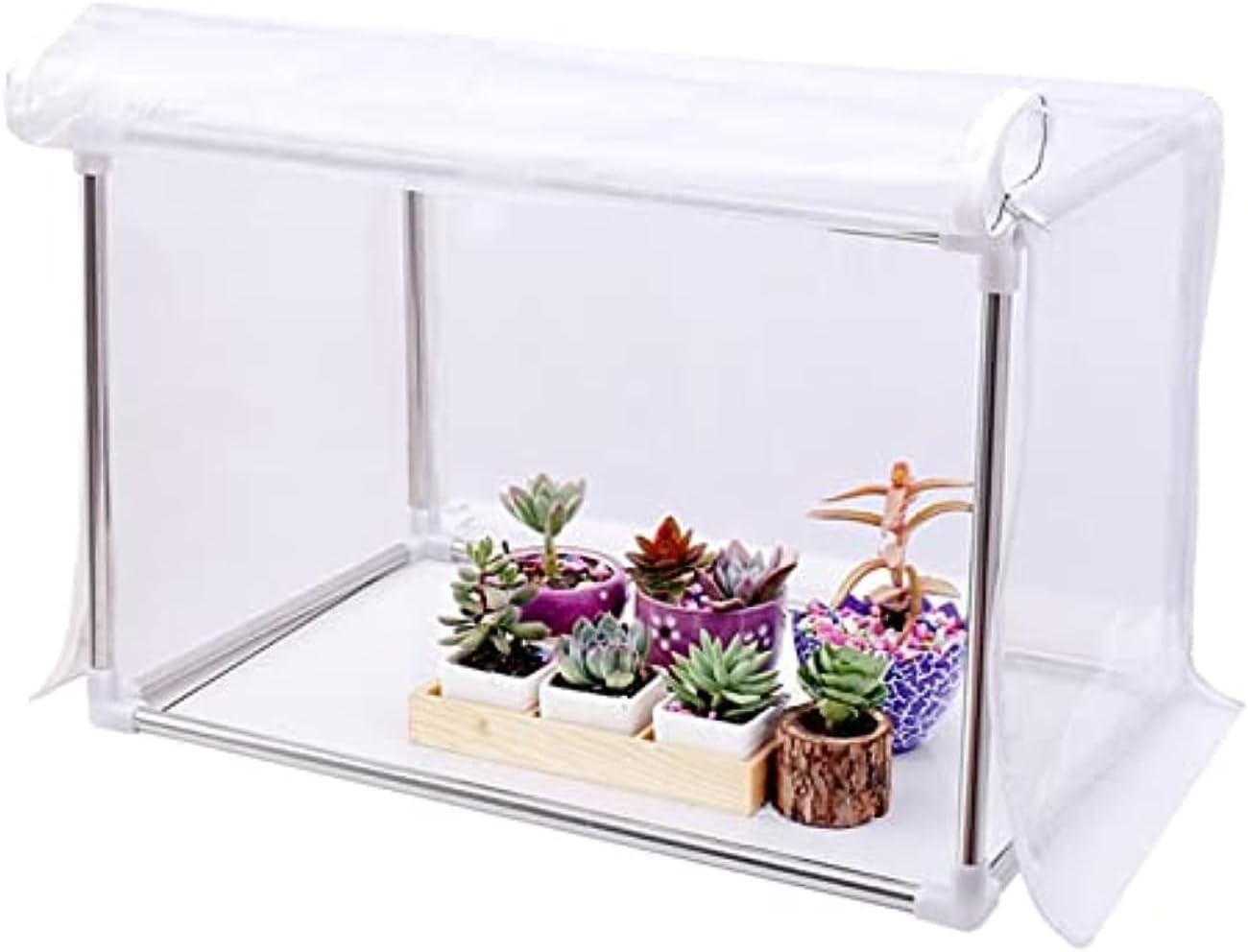 ミニ温室 ビニールハウス 温室 植物保護カバー PVC ガーデン温室 折りたたみ 園芸用ビニールハウス 小花棚 家庭菜園 植物保温用