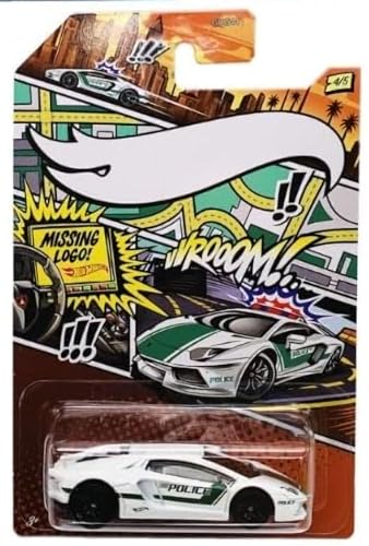 Hot Wheels Police Pursuit Comic Missing Logo Art Variant 5-Pack miniatura 6