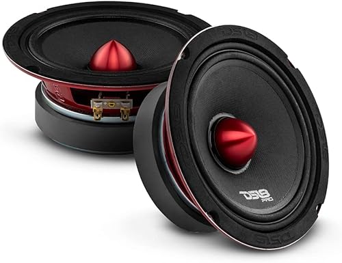 DS18 Altavoz PRO-X64BM  Par de 65 pulgadas alcance medio bala de aluminio roja 500 W máximo 250 W RMS 4 ohmios altavoces de puerta de audio de alta