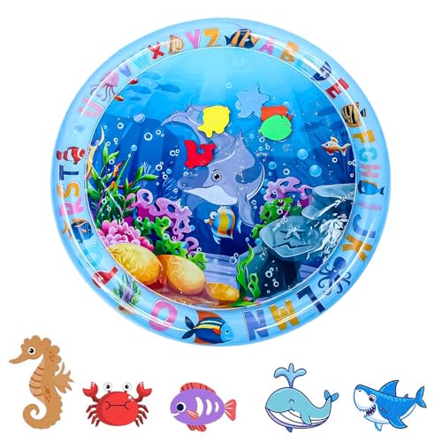 Roinaid Sensory Water Playmat Katze,Sensorische Wasser Spielmatte,Sommer Wassersensorische Spielmatte,Katzenspielzeug Wassermatte,Interaktives Spielzeug für Katzen und Hunde (65 cm)
