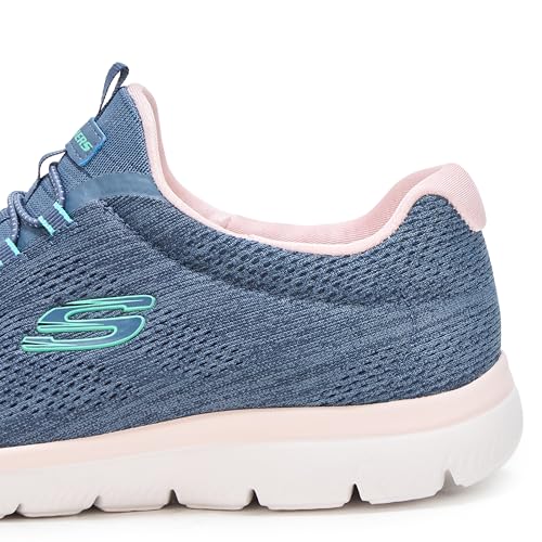 Skechers Women's Summits Fun Flare Sneaker, Navy/Multi=NVMT, 10.5 Wide4