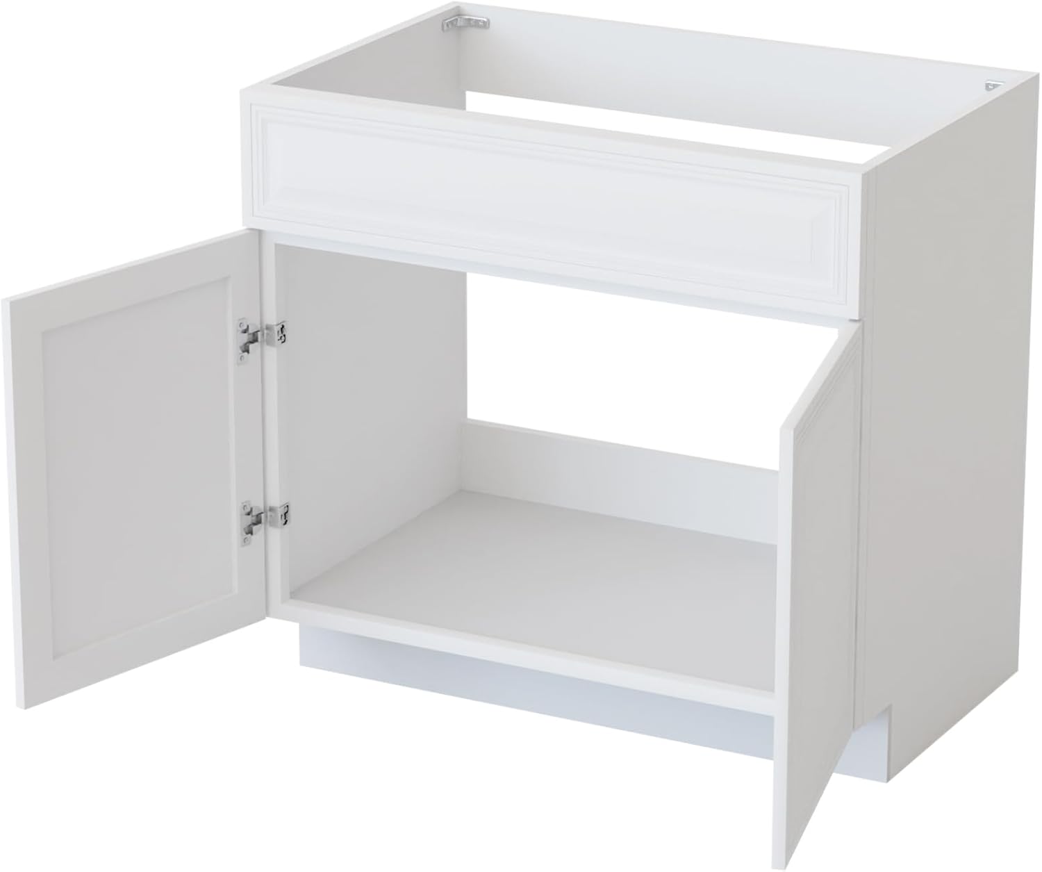 KitchenMan 36 Inch Bathroom Vanity Unassembled Bathroom Sink Cabinet and Vanity for Bathroom, Bedroom, Living Room, Kitchen, Antique White (Handles and Sink Basin Not Included)