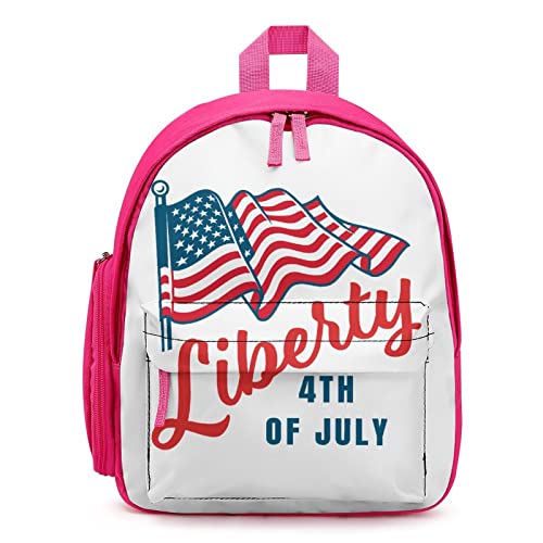 Mochilas Escolares Primaria Niña Mochila Casual Moda para Infantil 4 de Julio Bandera de EE. UU. Bolsas Escolares para la Vuelta al Cole Cover