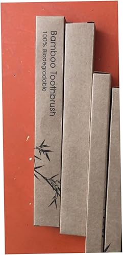 Miniatura 3 de LALAFINA Cepillo de dientes de bambú Cepillo de dientes de bambú natural Cepillos de dientes sostenibles Cepillos de dientes de limpieza orgánicos