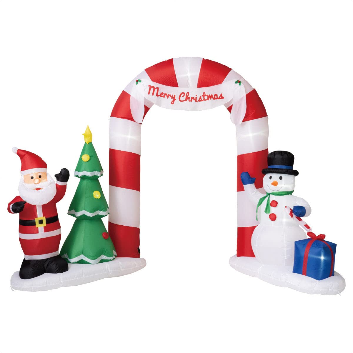 クリスマス エアーディスプレイアーチ サンタ&スノーマン ① 商業施設 店舗 楽天市場】エアーディスプレイアーチ サンタ＆スノーマン