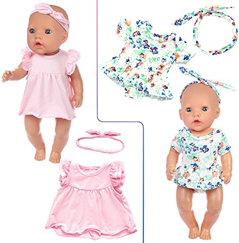 ZITA ELEMENT 7 Stück Puppenkleidung für Neugeborene Babypuppe 43-46cm Süße Spielzeuge Puppenbekleidung – Bild 7
